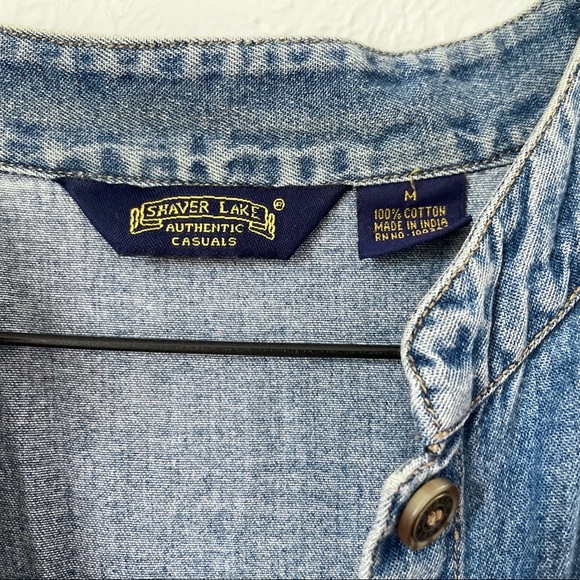 Vintage Shaver Lake Stonewashed Denim Button Up - Picture 5 of 8